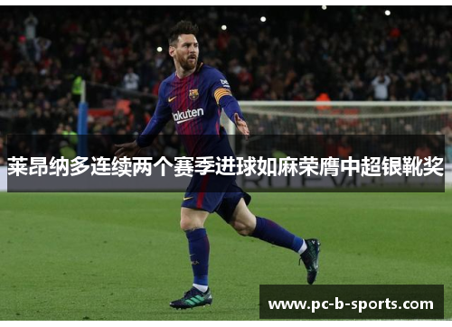 莱昂纳多连续两个赛季进球如麻荣膺中超银靴奖
